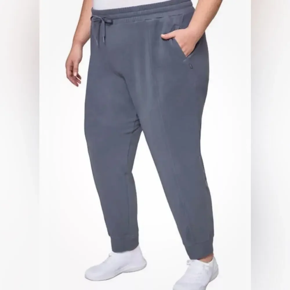 Mondetta Women's Jogger Fleece Pants Blue Grisaille Size XXL NWT